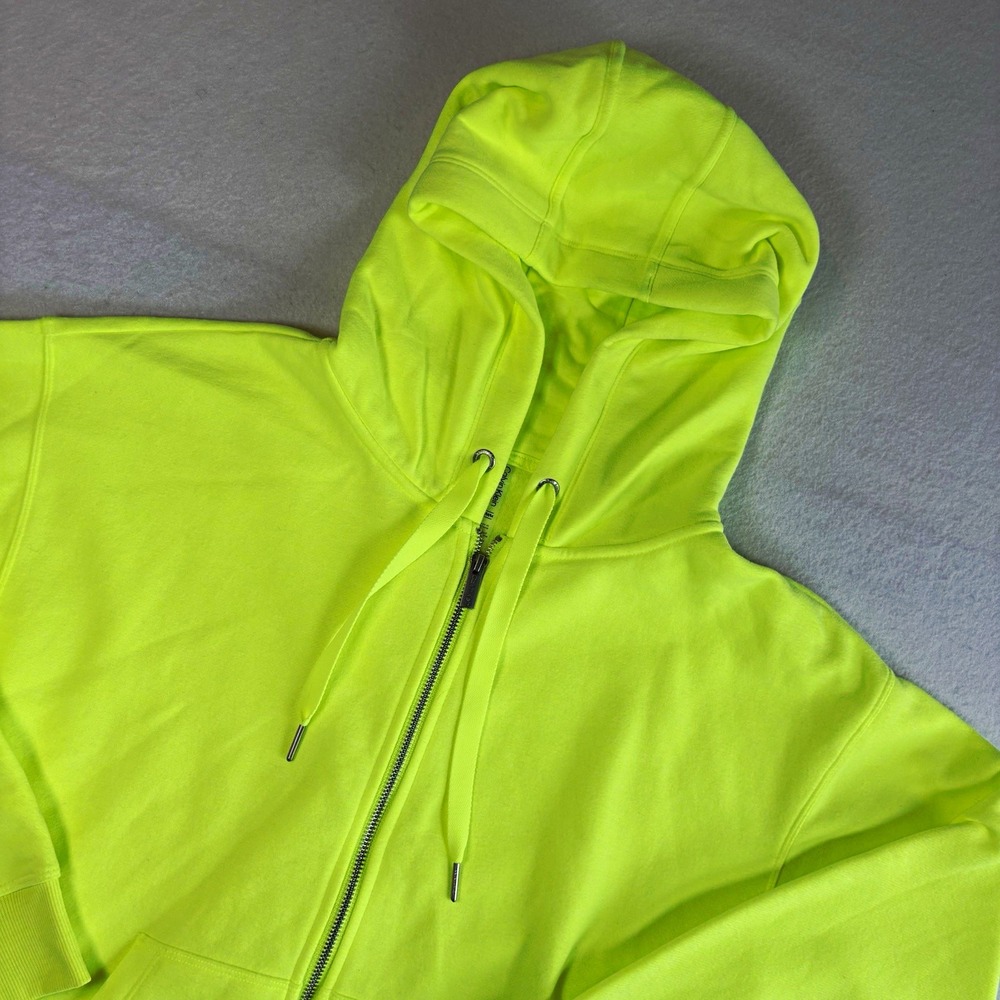 Calvin Klein Women's Performance Zip Jacket Neon Yellow Pockets Size Medium NWT